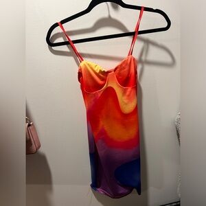 Rainbow mini dress, never worn